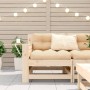 Sofá de jardín con reposabrazos y cojín madera maciza de pino de vidaXL, Sofás modulares de exterior - Ref: Foro24-844913, Pr...