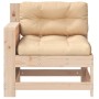 Sofá de jardín con reposabrazos y cojín madera maciza de pino de vidaXL, Sofás modulares de exterior - Ref: Foro24-844913, Pr...