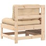 Sofá de jardín con reposabrazos y cojín madera maciza de pino de vidaXL, Sofás modulares de exterior - Ref: Foro24-844913, Pr...