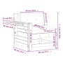 Sofá de jardín con reposabrazos y cojín madera maciza de pino de vidaXL, Sofás modulares de exterior - Ref: Foro24-844913, Pr...