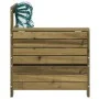 Gartensofa mit Armlehnen und Kissen aus imprägniertem Kiefernholz. von vidaXL, Modulare Sofas für den Außenbereich - Ref: For...