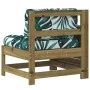 Gartensofa mit Armlehnen und Kissen aus imprägniertem Kiefernholz. von vidaXL, Modulare Sofas für den Außenbereich - Ref: For...