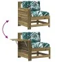 Gartensofa mit Armlehnen und Kissen aus imprägniertem Kiefernholz. von vidaXL, Modulare Sofas für den Außenbereich - Ref: For...