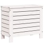 Taburete de jardín madera maciza de pino blanco 62x31,5x52 cm de vidaXL, Sofás modulares de exterior - Ref: Foro24-844889, Pr...