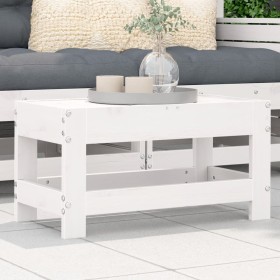 Taburete de jardín madera maciza de pino blanco 62x30x32 cm de vidaXL, Sofás modulares de exterior - Ref: Foro24-844894, Prec...