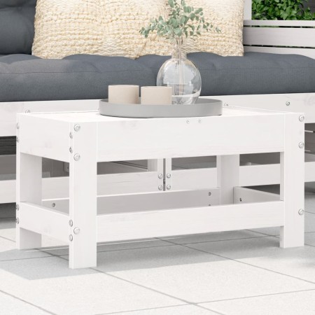 Taburete de jardín madera maciza de pino blanco 62x30x32 cm de vidaXL, Sofás modulares de exterior - Ref: Foro24-844894, Prec...