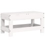 Taburete de jardín madera maciza de pino blanco 62x30x32 cm de vidaXL, Sofás modulares de exterior - Ref: Foro24-844894, Prec...
