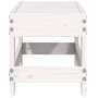 Taburete de jardín madera maciza de pino blanco 62x30x32 cm de vidaXL, Sofás modulares de exterior - Ref: Foro24-844894, Prec...