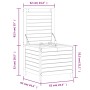 Taburete de jardín madera de pino impregnada 62x63,5x53,5 cm de vidaXL, Sofás modulares de exterior - Ref: Foro24-844907, Pre...