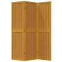 Biombo separador de 3 paneles madera maciza paulownia marrón de vidaXL, Divisores de ambientes - Ref: Foro24-358813, Precio: ...