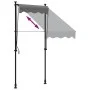 Toldo retráctil de tela y acero gris antracita 100x150 cm de vidaXL, Toldos - Ref: Foro24-368736, Precio: 70,53 €, Descuento: %