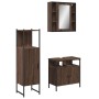 Set de muebles de baño 3 pzas madera contrachapada roble marrón de vidaXL, Muebles de baño - Ref: Foro24-3214759, Precio: 189...