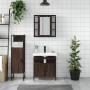 Set de muebles de baño 3 pzas madera contrachapada roble marrón de vidaXL, Muebles de baño - Ref: Foro24-3214759, Precio: 189...