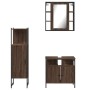 Set de muebles de baño 3 pzas madera contrachapada roble marrón de vidaXL, Muebles de baño - Ref: Foro24-3214759, Precio: 189...