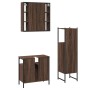 Set de muebles de baño 3 pzas madera contrachapada roble marrón de vidaXL, Muebles de baño - Ref: Foro24-3214759, Precio: 189...