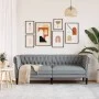 Sofá Chesterfield de 3 plazas tela gris claro by vidaXL, Sofas - Ref: Foro24-372556, Price: 270,51 €, Discount: %
