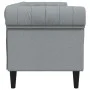 Sofá Chesterfield de 3 plazas tela gris claro by vidaXL, Sofas - Ref: Foro24-372556, Price: 270,51 €, Discount: %
