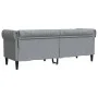 Sofá Chesterfield de 3 plazas tela gris claro by vidaXL, Sofas - Ref: Foro24-372556, Price: 270,51 €, Discount: %
