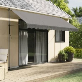 Toldo retráctil de tela y acero gris antracita 350x150 cm de vidaXL, Toldos - Ref: Foro24-368741, Precio: 97,08 €, Descuento: %