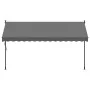 Toldo retráctil de tela y acero gris antracita 350x150 cm de vidaXL, Toldos - Ref: Foro24-368741, Precio: 97,08 €, Descuento: %