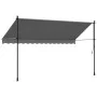 Toldo retráctil de tela y acero gris antracita 350x150 cm de vidaXL, Toldos - Ref: Foro24-368741, Precio: 97,08 €, Descuento: %