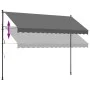 Toldo retráctil de tela y acero gris antracita 350x150 cm de vidaXL, Toldos - Ref: Foro24-368741, Precio: 97,08 €, Descuento: %
