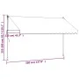 Toldo retráctil de tela y acero gris antracita 350x150 cm de vidaXL, Toldos - Ref: Foro24-368741, Precio: 97,08 €, Descuento: %