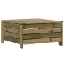 Taburete de jardín con cojín madera de pino impregnada de vidaXL, Sofás modulares de exterior - Ref: Foro24-844930, Precio: 1...