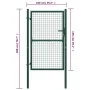Puerta de valla de acero verde 100x150 cm de vidaXL, Puertas de jardín - Ref: Foro24-145734, Precio: 171,26 €, Descuento: %
