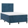 Cama box spring colchón y LED terciopelo azul oscuro 120x190 cm de vidaXL, Camas y somieres - Ref: Foro24-3270303, Precio: 42...