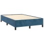 Cama box spring colchón y LED terciopelo azul oscuro 120x190 cm de vidaXL, Camas y somieres - Ref: Foro24-3270303, Precio: 42...