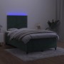 Cama box spring colchón y LED terciopelo verde oscuro 120x190cm de vidaXL, Camas y somieres - Ref: Foro24-3270308, Precio: 38...