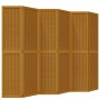 Biombo separador de 6 paneles madera maciza paulownia marrón de vidaXL, Divisores de ambientes - Ref: Foro24-358826, Precio: ...