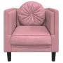 Sessel mit rosa Samtkissen von vidaXL, Sofas - Ref: Foro24-372625, Preis: 188,72 €, Rabatt: %