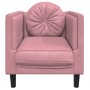 Sillón con cojín terciopelo rosa de vidaXL, Sofás - Ref: Foro24-372625, Precio: 192,33 €, Descuento: %