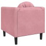 Sillón con cojín terciopelo rosa de vidaXL, Sofás - Ref: Foro24-372625, Precio: 192,33 €, Descuento: %