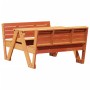 Mesa de pícnic para niños madera pino marrón cera 88x122x58 cm de vidaXL, Mesas de jardín - Ref: Foro24-844657, Precio: 142,2...