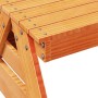 Mesa de pícnic para niños madera pino marrón cera 88x122x58 cm de vidaXL, Mesas de jardín - Ref: Foro24-844657, Precio: 142,2...