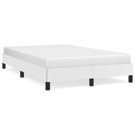 Estructura de cama cuero sintético blanco 120x190 cm de vidaXL, Camas y somieres - Ref: Foro24-379497, Precio: 118,77 €, Desc...