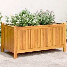 Jardinera con forro madera maciza de acacia 80x42x40 cm de vidaXL, Maceteros y jardineras - Ref: Foro24-366435, Precio: 79,93...