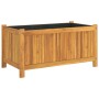 Jardinera con forro madera maciza de acacia 80x42x40 cm de vidaXL, Maceteros y jardineras - Ref: Foro24-366435, Precio: 92,52...