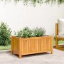 Jardinera con forro madera maciza de acacia 80x42x40 cm de vidaXL, Maceteros y jardineras - Ref: Foro24-366435, Precio: 92,52...