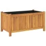 Jardinera con forro madera maciza de acacia 80x42x40 cm de vidaXL, Maceteros y jardineras - Ref: Foro24-366435, Precio: 79,93...