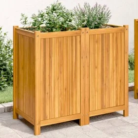 Jardinera con forro madera maciza de acacia 84x42x75 cm de vidaXL, Maceteros y jardineras - Ref: Foro24-366437, Precio: 134,1...