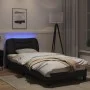 Bed frame with LED lights black synthetic leather 80x200 cm by vidaXL, Beds and slatted bases - Ref: Foro24-3213892, Price: 1...