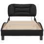 Estructura cama con luces LED cuero sintético negro 80x200 cm de vidaXL, Camas y somieres - Ref: Foro24-3213892, Precio: 156,...