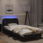 Estructura cama con luces LED cuero sintético negro 90x190 cm de vidaXL, Camas y somieres - Ref: Foro24-3213899, Precio: 171,...