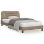 Bed frame with LED cappuccino synthetic leather 100x200 cm by vidaXL, Beds and slatted bases - Ref: Foro24-3213917, Price: 15...