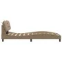 Bed frame with LED cappuccino synthetic leather 100x200 cm by vidaXL, Beds and slatted bases - Ref: Foro24-3213917, Price: 15...