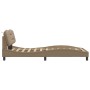 Estructura de cama con LED cuero sintético capuchino 100x200 cm de vidaXL, Camas y somieres - Ref: Foro24-3213917, Precio: 16...